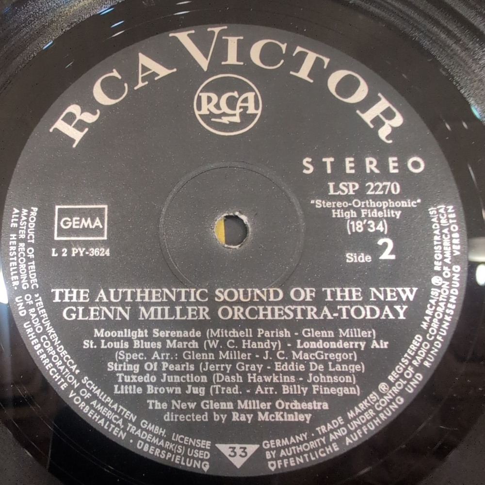 The Authentic Sound of the New Glenn Miller Orchestra Today Vinyl LP LSP-2270 - Picture 6 of 6